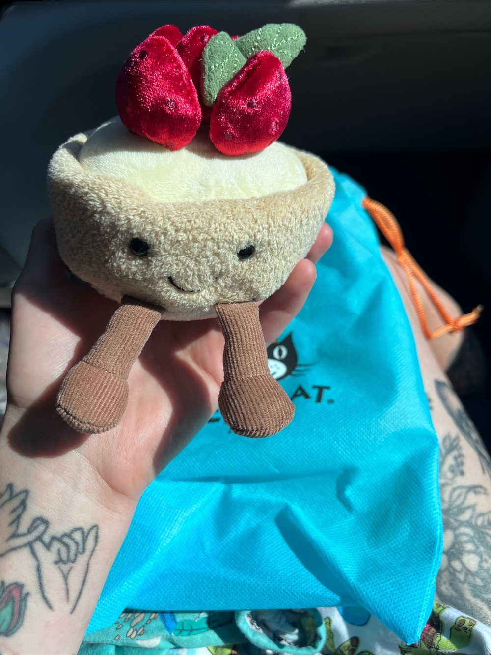 Jellycat RARE amuseables Fleurette tarte aux fraises